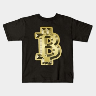 Golden Bitcoin Kids T-Shirt